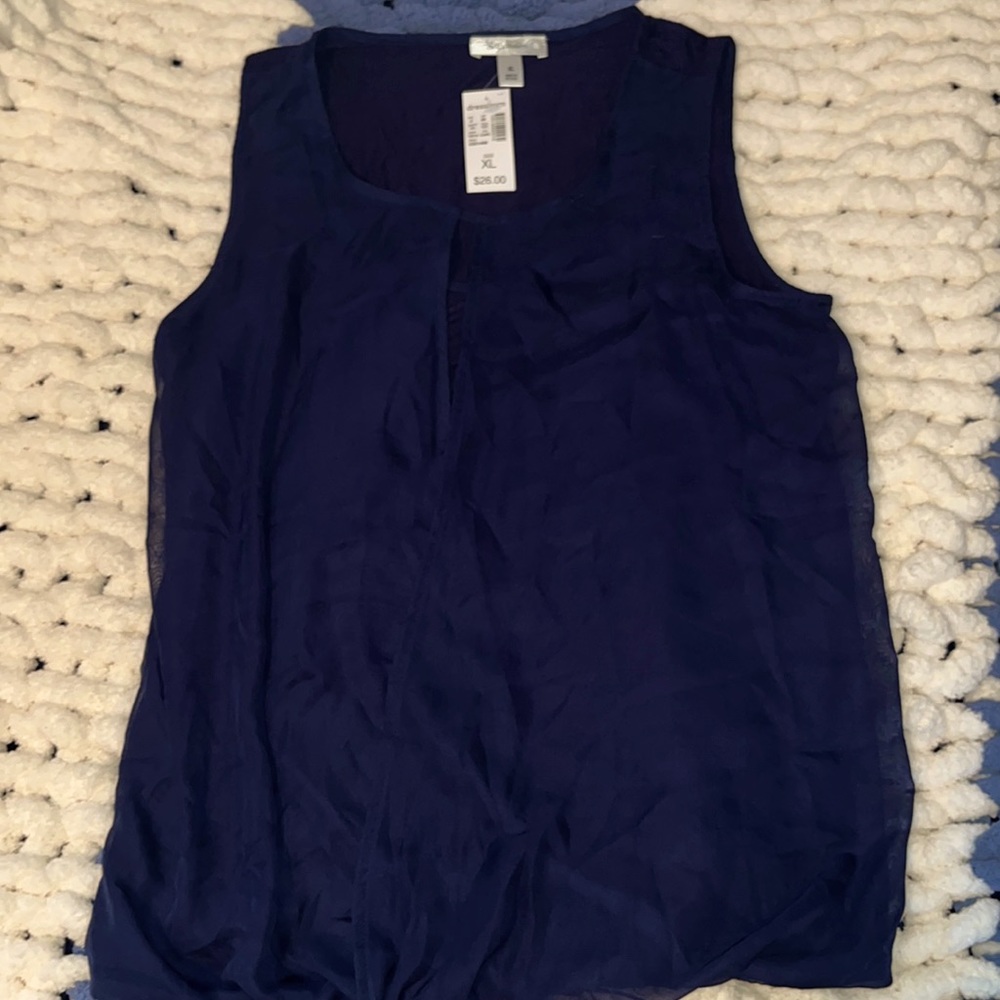 NWT navy blouse size XL